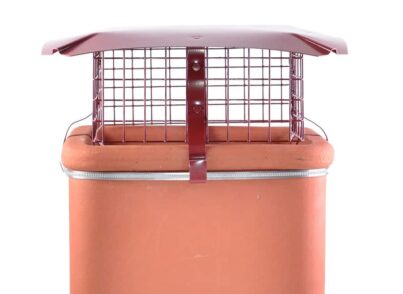 Square Bird Guard Terracotta Chimney Cowl